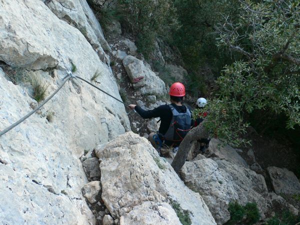 El descenso es como una ferrata m�s 