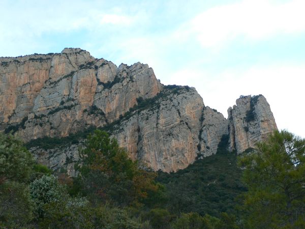 Vista de toda la pared por d�nde transcurre la ferrata 
